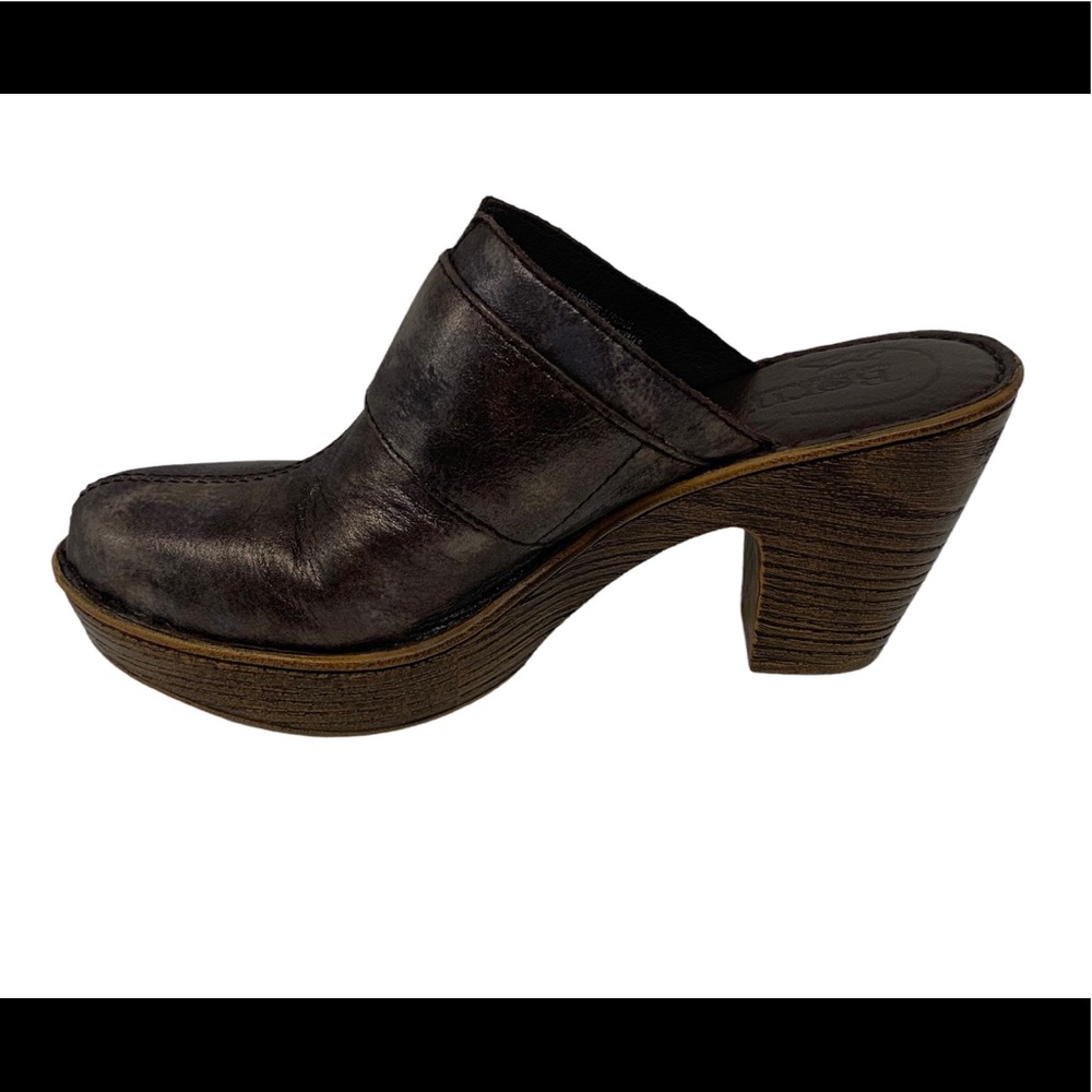 Born Ibra Moro Mule Metallic Bronze Buckle Block Heel Clogs #B67806 Women’s Sz 8 - Picture 6 of 11